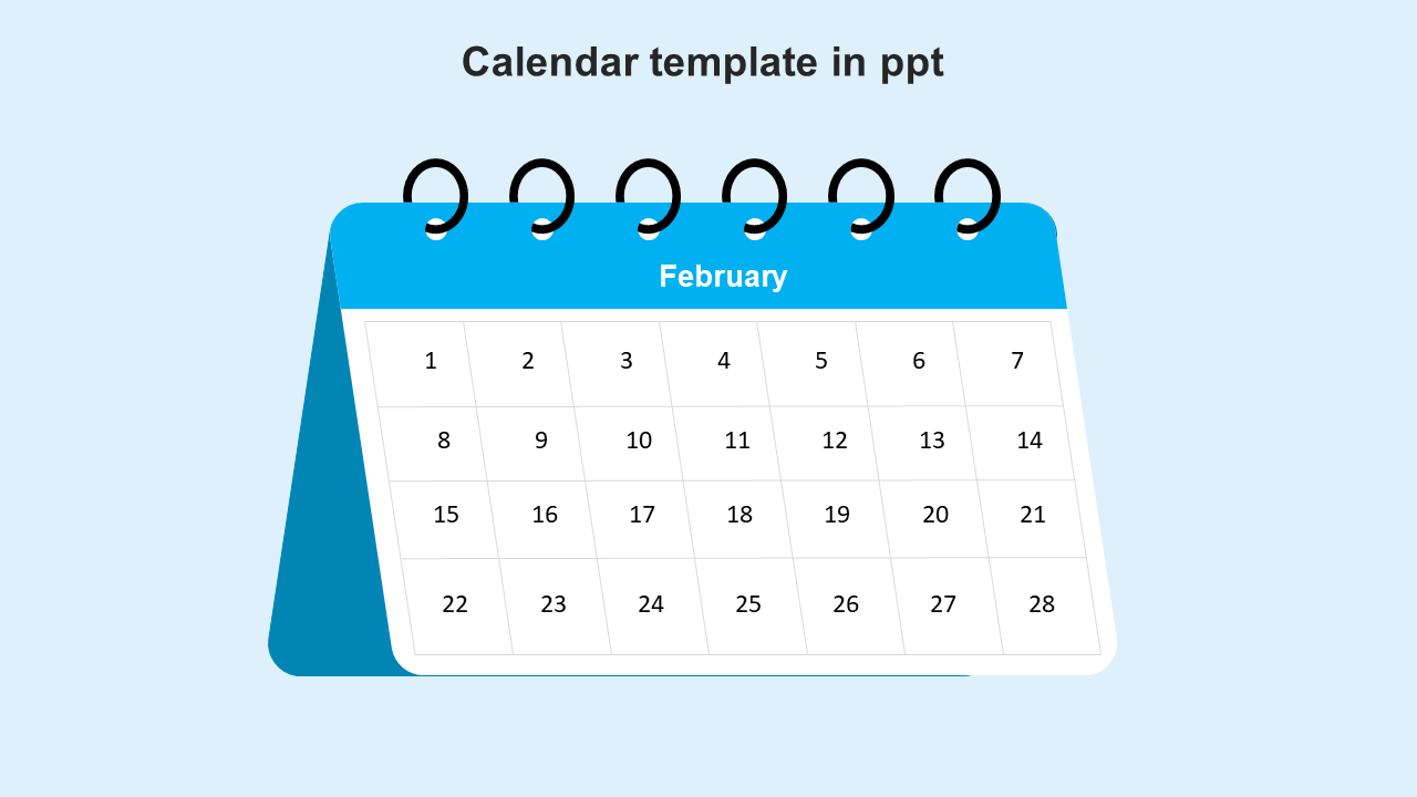calendar template in ppt